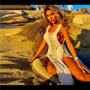 Tulum Maxi Beach Cover Up White Beach Ropa de Playa